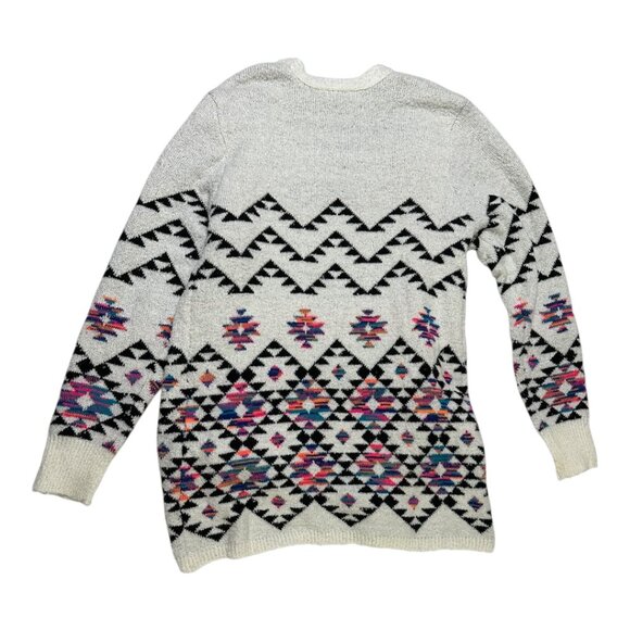 No Boundaries | Aztec Open Front Cardigan Sweater | Juniors XXL - Picture 2 of 4